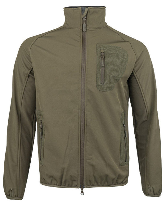 Green coloured Jack Pyke Weardale Softshell Jacket on white background #colour_green