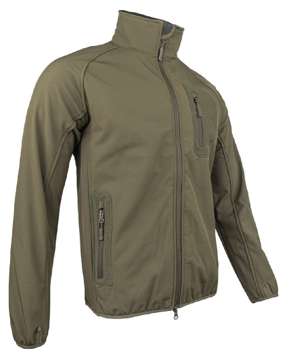 Green coloured Jack Pyke Weardale Softshell Jacket on white background #colour_green