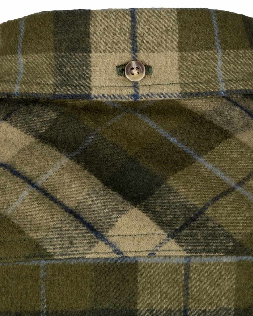 Green coloured Jack Pyke Womens Bleasdale Heavy Flannel Shirt on white background #colour_green