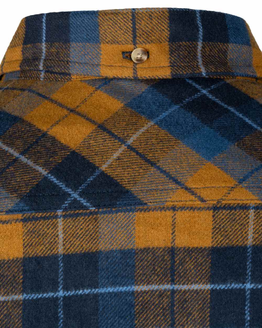Navy Russet coloured Jack Pyke Womens Bleasdale Heavy Flannel Shirt on white background #colour_navy-russet