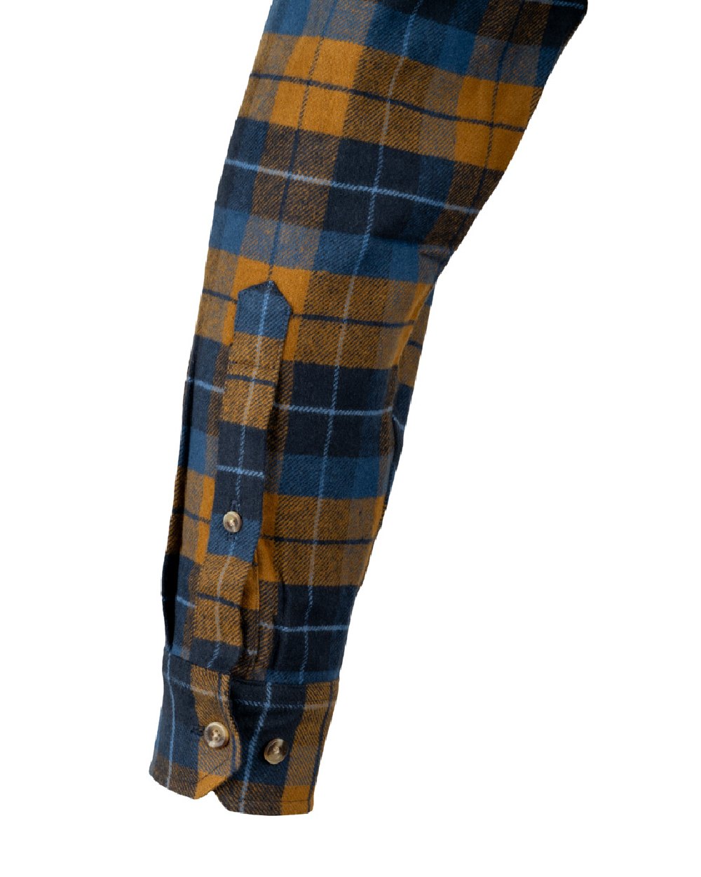 Navy Russet coloured Jack Pyke Womens Bleasdale Heavy Flannel Shirt on white background #colour_navy-russet