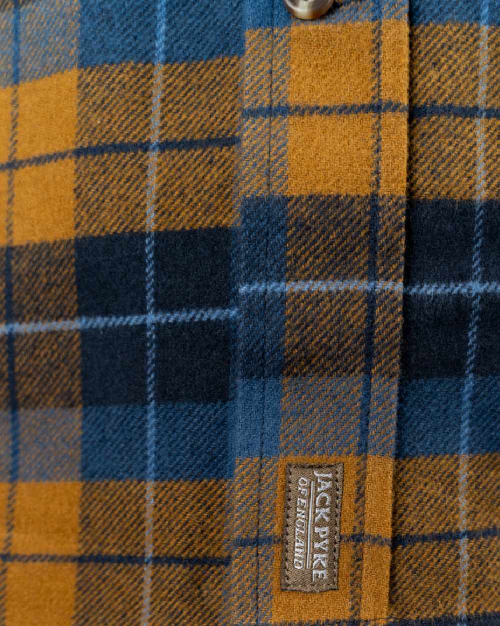 Navy Russet coloured Jack Pyke Womens Bleasdale Heavy Flannel Shirt on white background #colour_navy-russet