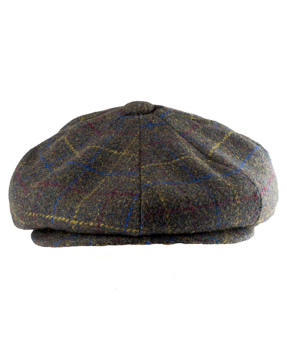 Brown Check coloured Jack Pyke Wool Blend Baker Boy Hat on white background #colour_brown-check