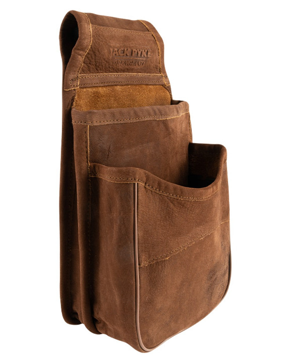 Brown coloured Jack Pyke Nubuck Cartridge Pouch on white background #colour_brown