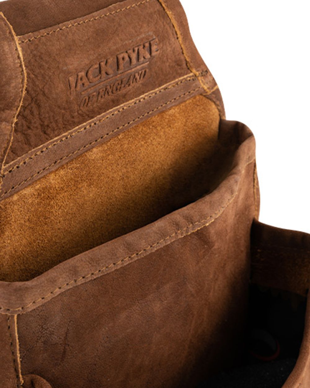 Brown coloured Jack Pyke Nubuck Cartridge Pouch on white background #colour_brown