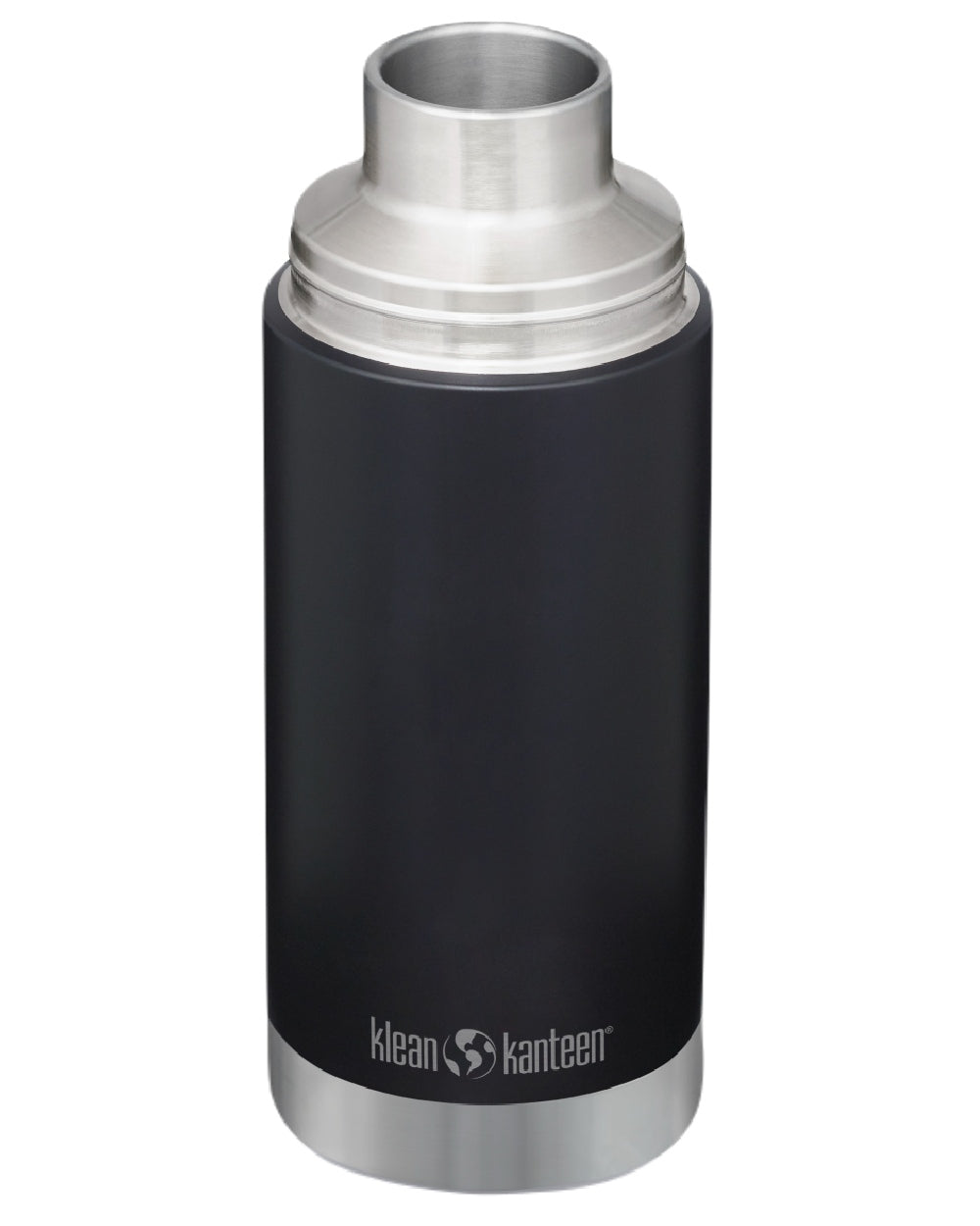 Black coloured Klean Kanteen Insulated TKPro Flask on white background #colour_black