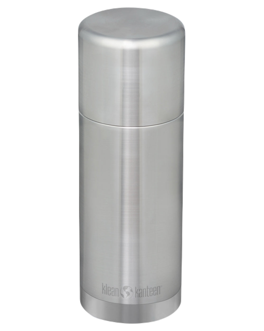 Brushed Stainless coloured Klean Kanteen Insulated TKPro Flask on white background #colour_brushed-stainless