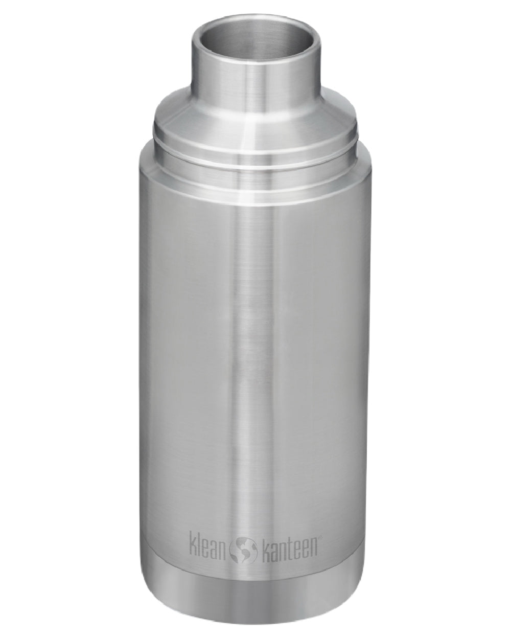 Brushed Stainless coloured Klean Kanteen Insulated TKPro Flask on white background #colour_brushed-stainless
