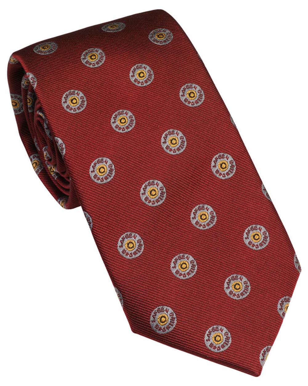 Vintage Red Coloured Laksen Cartridge Cap Tie On A White Background #colour_vintage-red