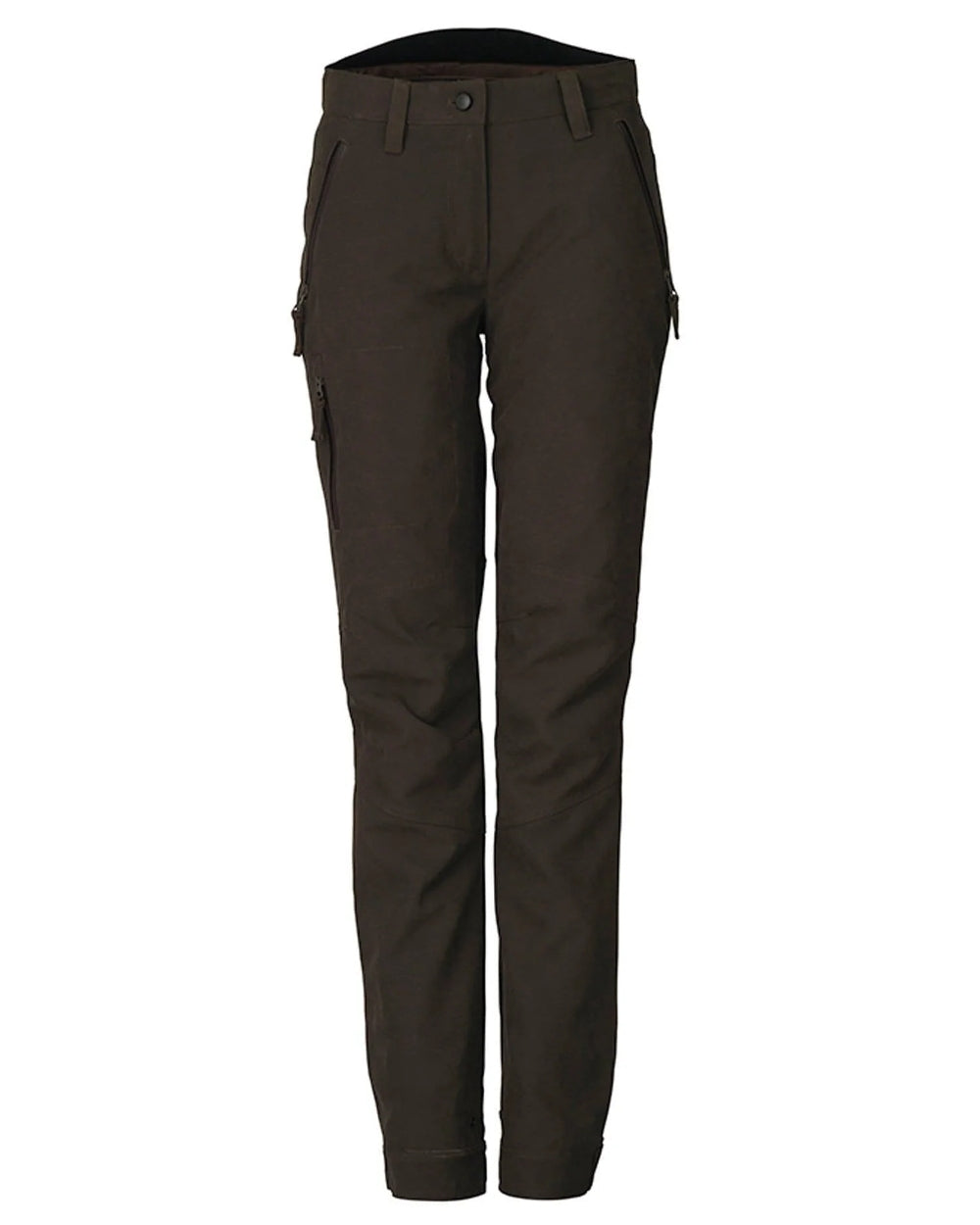 Olive coloured Laksen Womens Trackmaster Trousers with CTX on white background #colour_olive