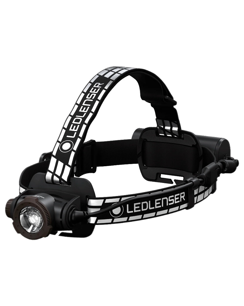 Black Coloured Led Lenser H7R Signature Rechargeable Head Torch on white background #colour_black