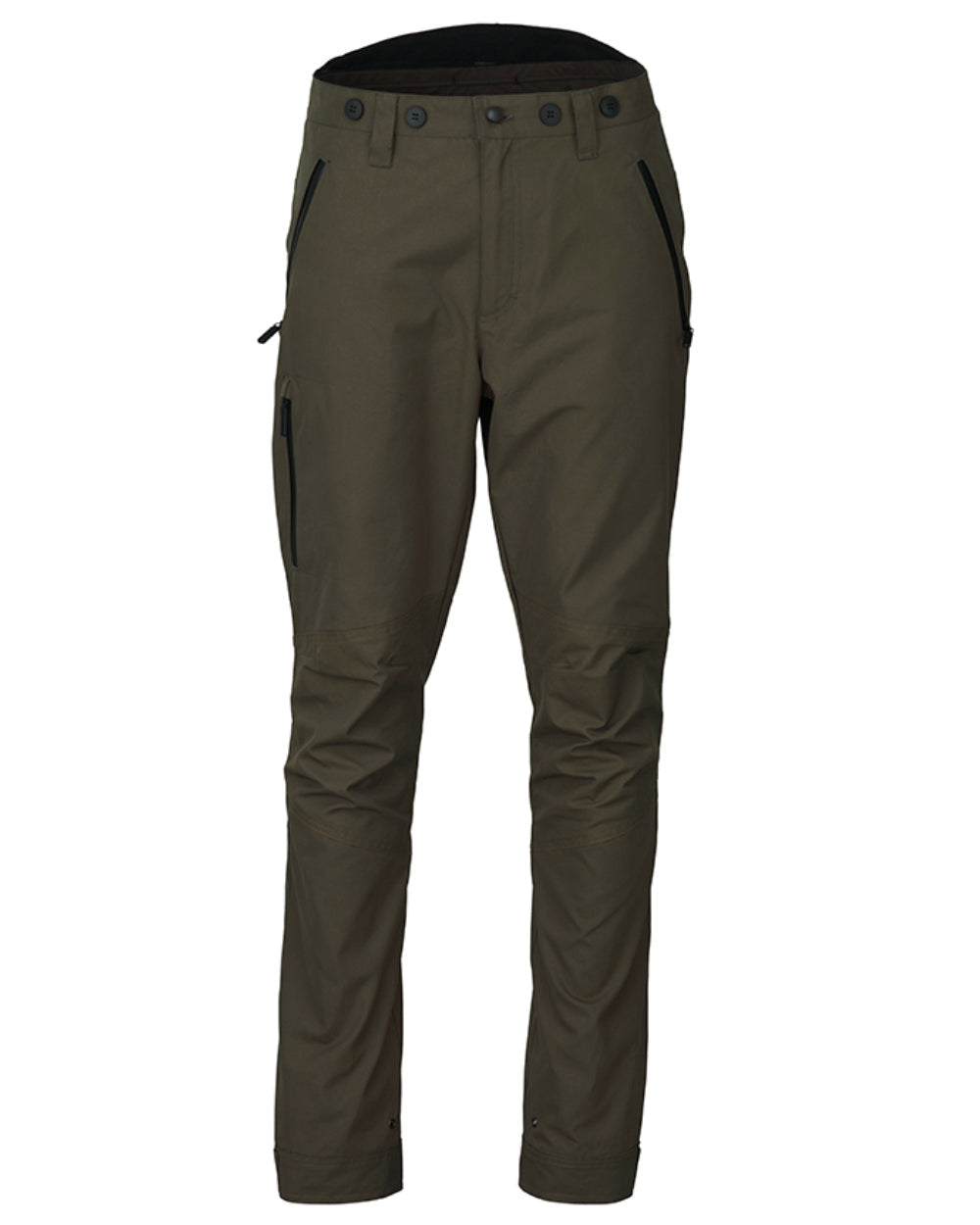 Olive Coloured Laksen Dynamic Eco Trousers On A White Background #colour_olive