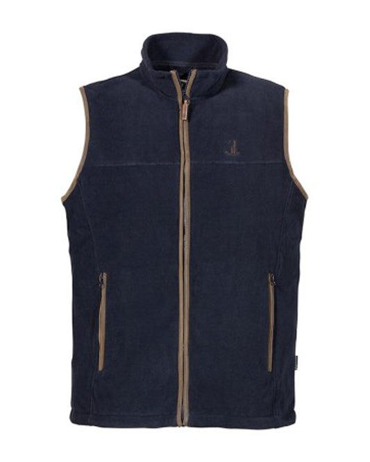 Navy coloured Percussion Childrens Scotland Gilet on white background #colour_navy