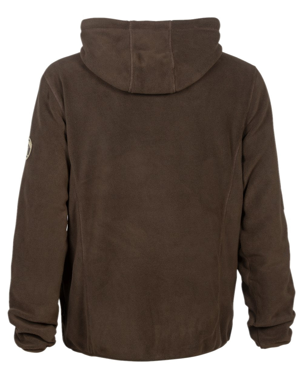 Brown coloured Percussion Fleece Hooded Sweatshirt on white background #colour_brown
