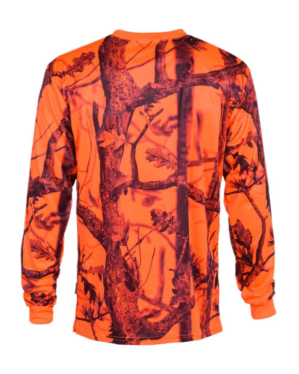 Ghostcamo Blaze coloured Percussion Ghostcamo Long Sleeve T-Shirt on white background #colour_ghostcamo-blaze