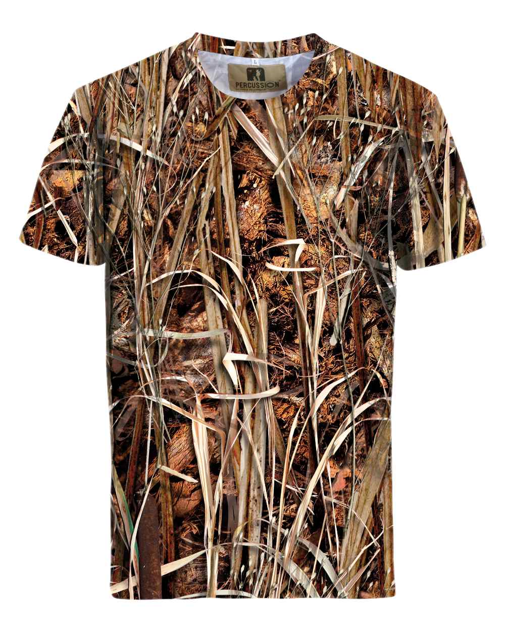Camo Wet coloured Percussion Ghostcamo T-Shirt on white background #colour_camo-wet