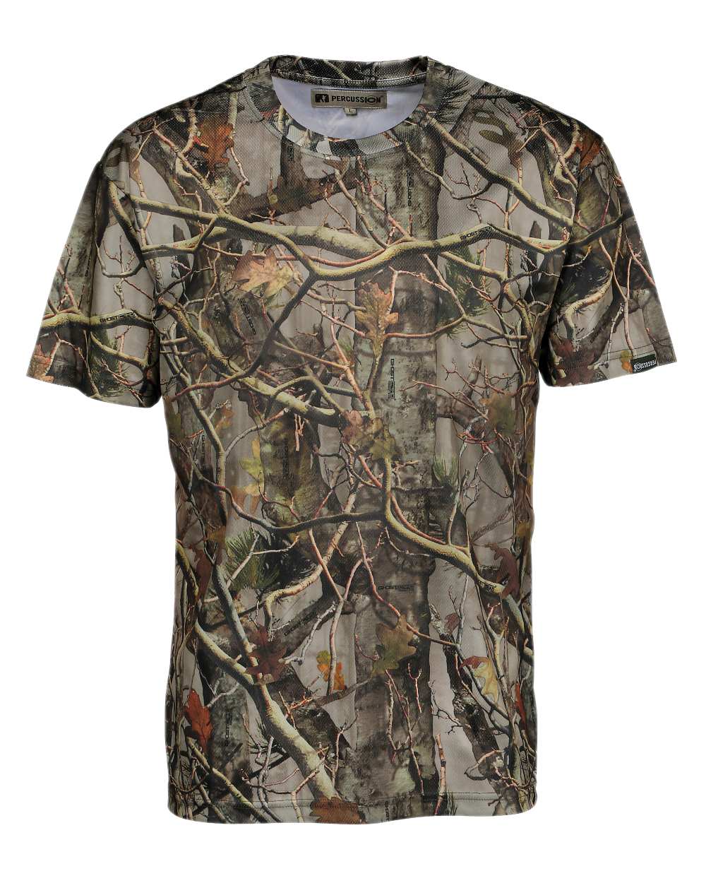 Ghostcamo Forest Evo coloured Percussion Ghostcamo T-Shirt on white background #colour_ghostcamo-forest-evo