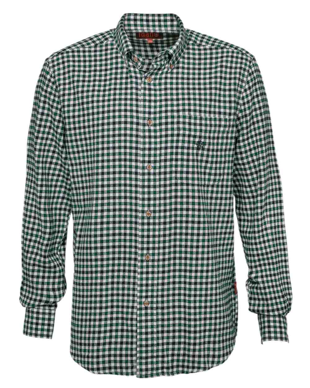 Green Blue coloured Percussion Honfleur Shirt on white background #colour_green-blue