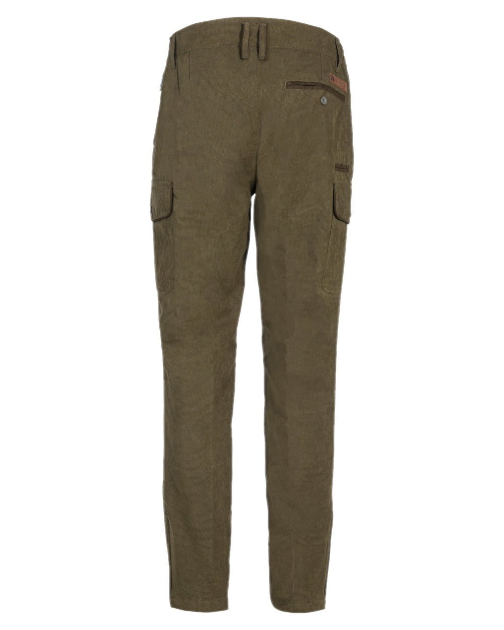 Khaki coloured Percussion Rambouillet Original Waterproof Trousers on white background #colour_khaki