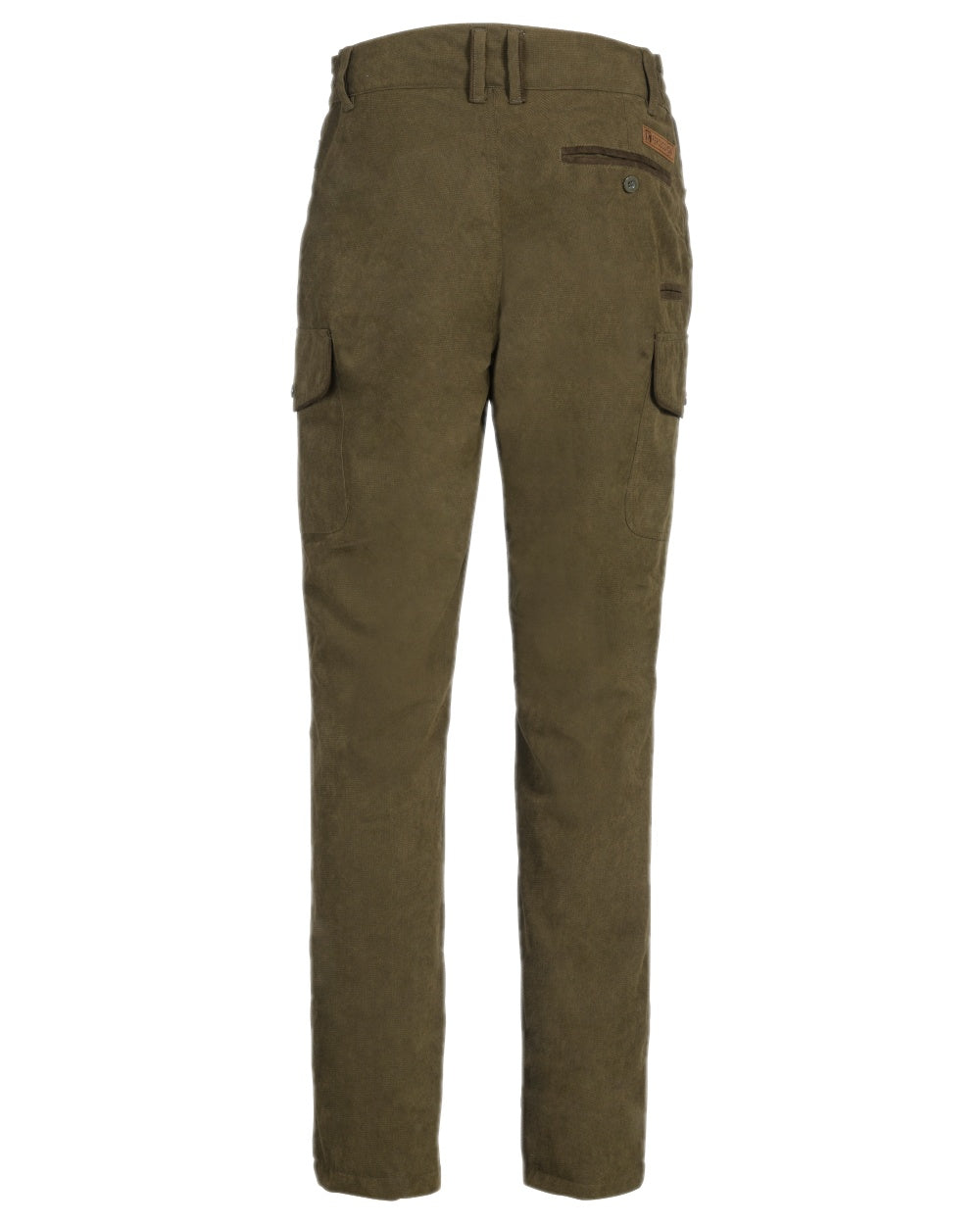 Khaki coloured Percussion Rambouillet Original Waterproof Warm Trousers on white background #colour_khaki