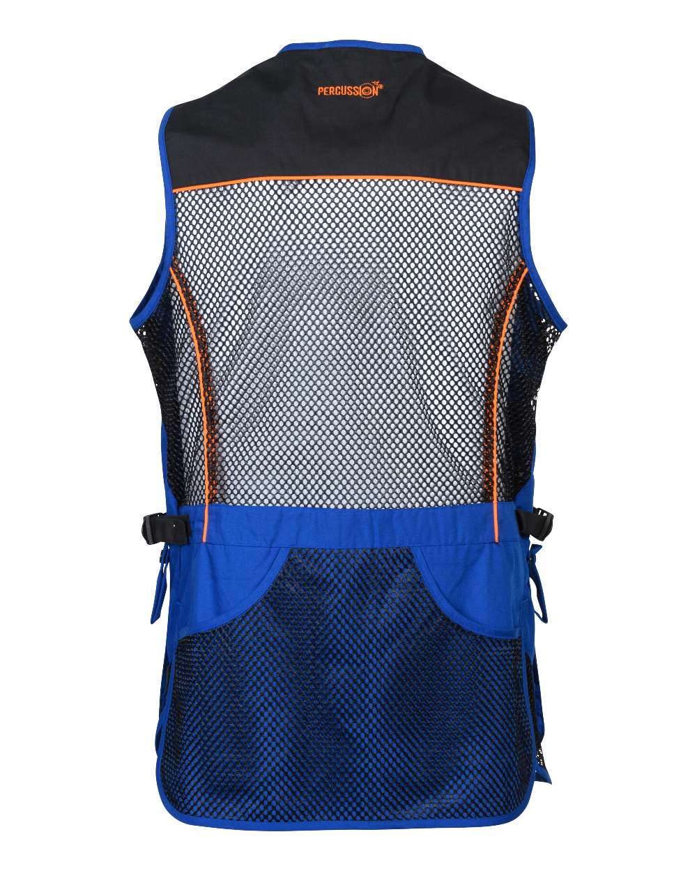 Black Blue coloured Percussion Skeet Vest on white background #colour_black-blue