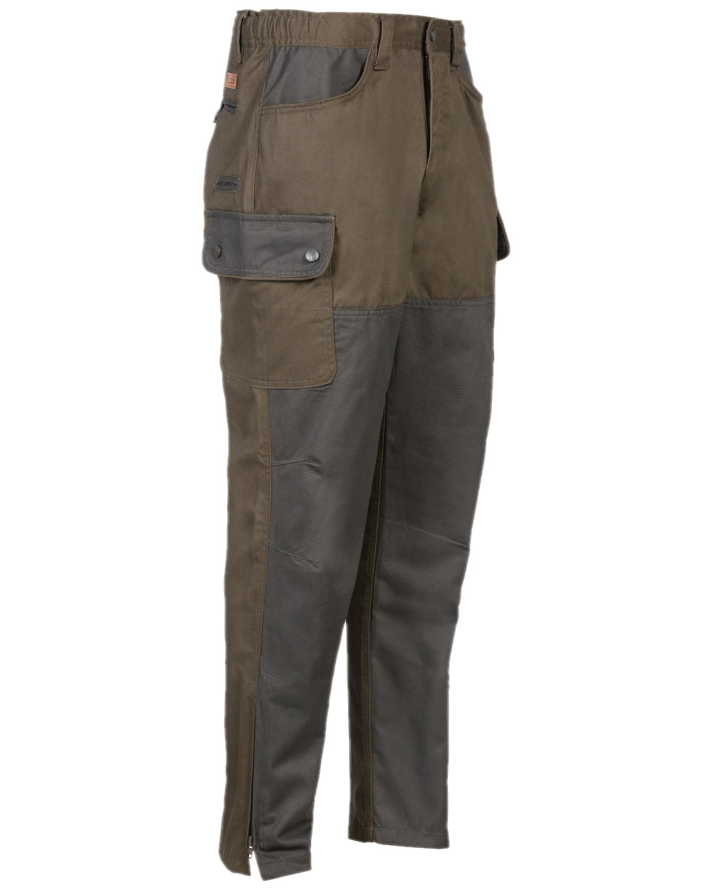Khaki Coloured Percussion Tradition Trousers on white background #colour_khaki
