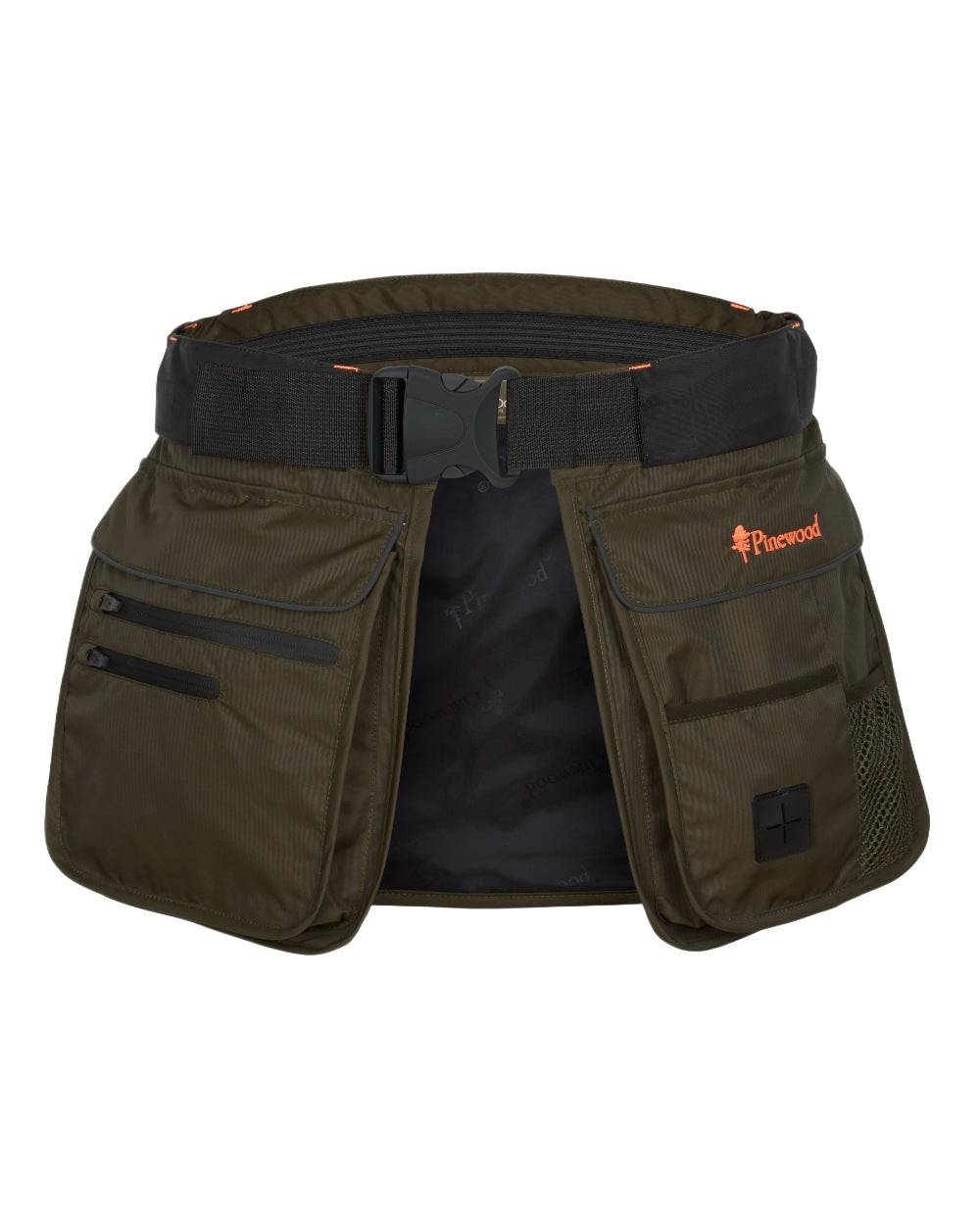Mossgreen Black Coloured Pinewood Dog Sports Utility Belt on white background #colour_mossgreen-black