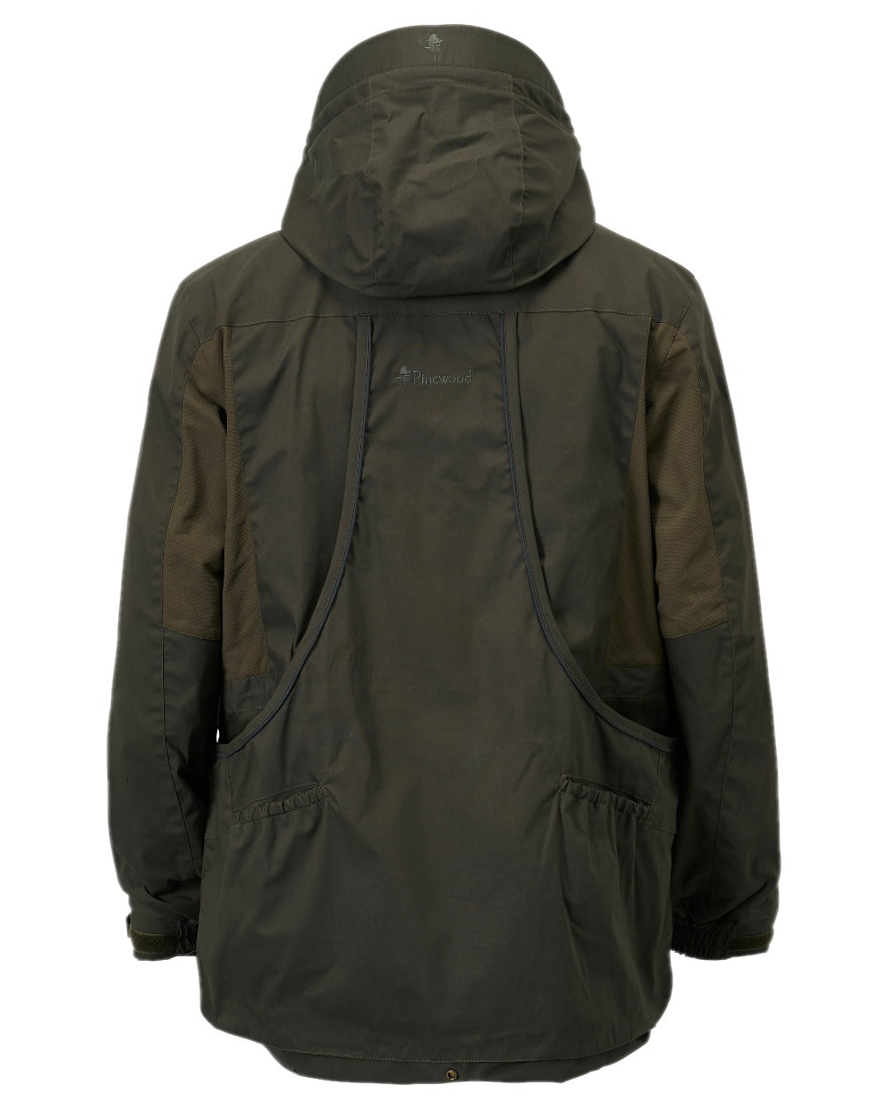 Moss Green Coloured Pinewood Mens Dog Sports Trainer Extreme Jacket on white background #colour_moss-green