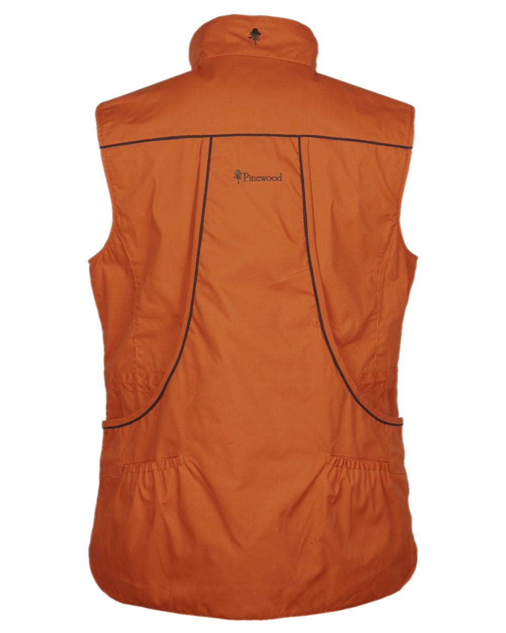 Burned Orange Coloured Pinewood Mens Dog Sports Trainer Vest on white background #colour_burned-orange