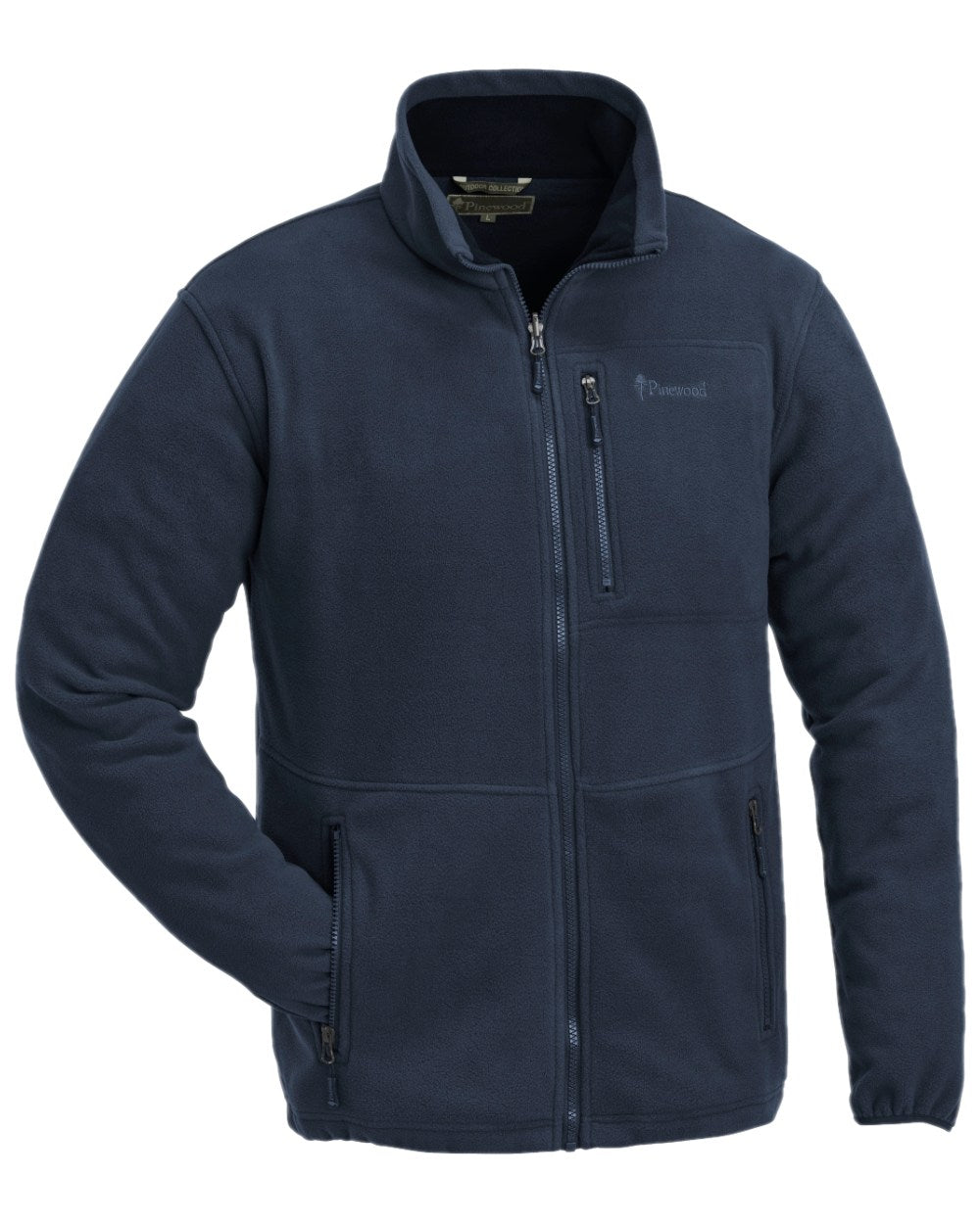 Dark Navy Pinewood Mens Finnveden Fleece Jacket on white background #colour_dark-navy