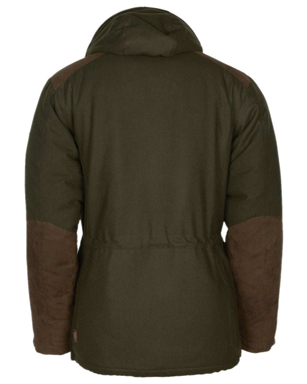 Mossgreen Suede Brown Coloured Pinewood Mens Nydala Insulation Wool Parka on white background #colour_mossgreen-suede-brown