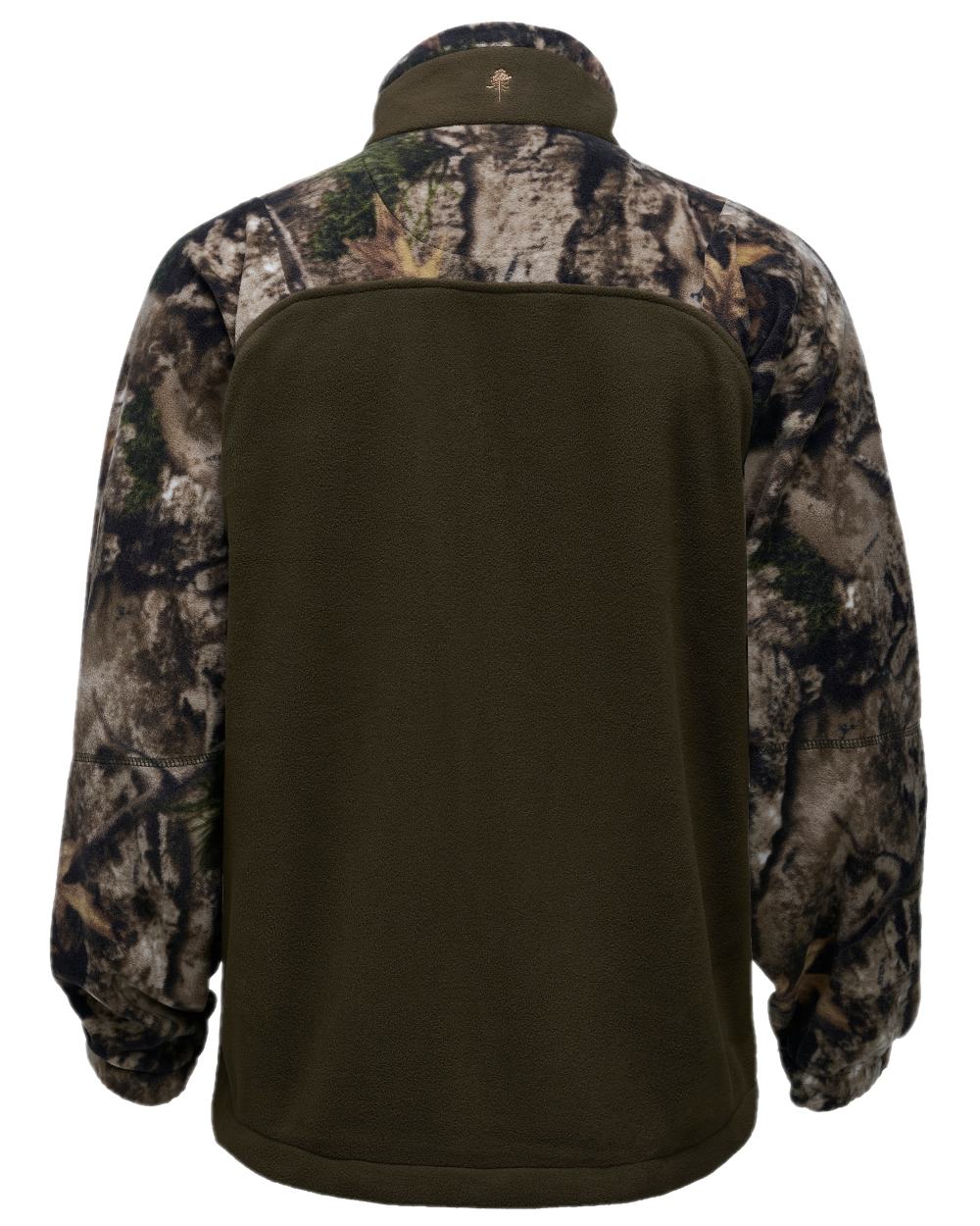 Atera Camou Hunting Green Coloured Pinewood Mens Furudal Hunters Camou Fleece Jacket on white background #colour_atera-camou-hunting-green