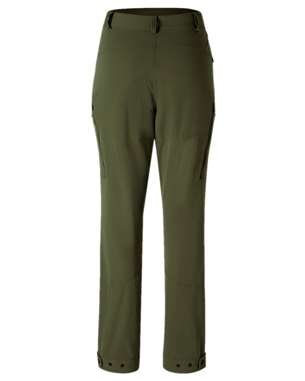 Mossgreen Coloured Pinewood Womens Abisko Light Stretch Trousers on white background #colour_mossgreen