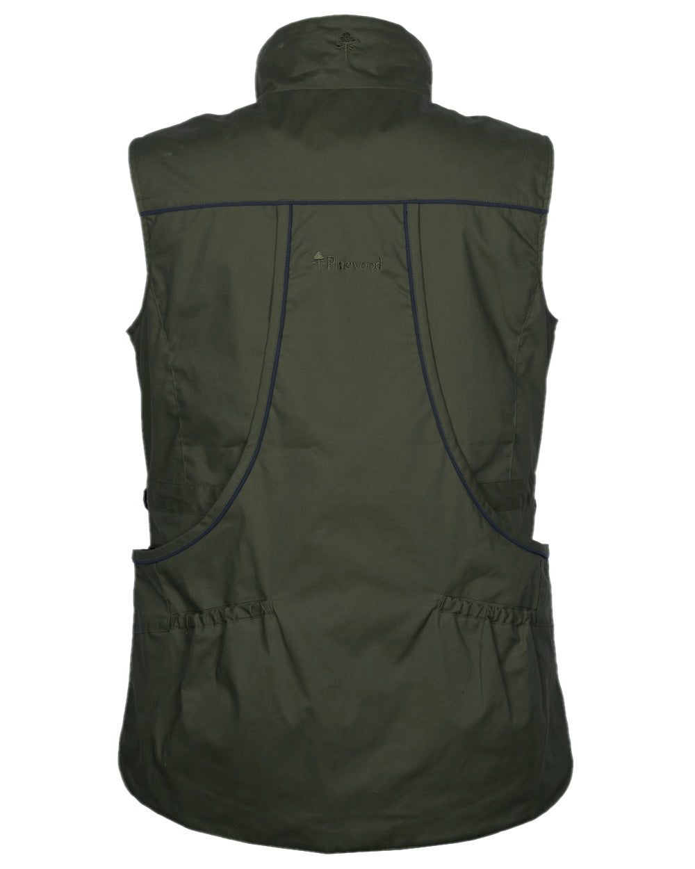 Moss Green Coloured Pinewood Womens Dog Sports Trainer Vest on white background #colour_moss-green