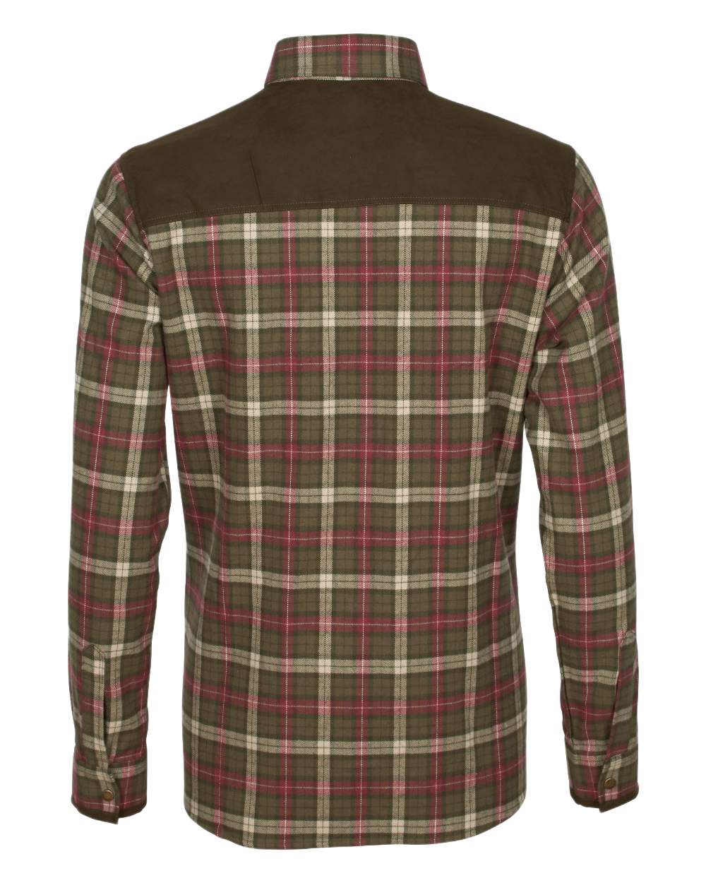 Hunter Olive Plum Coloured Pinewood Womens Prestwick Exclusive Shirt on white background #colour_hunter-olive-plum