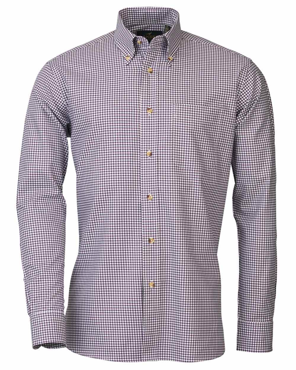 Purple Coloured Laksen Alex Organic Cotton Shirt on white background #colour_purple