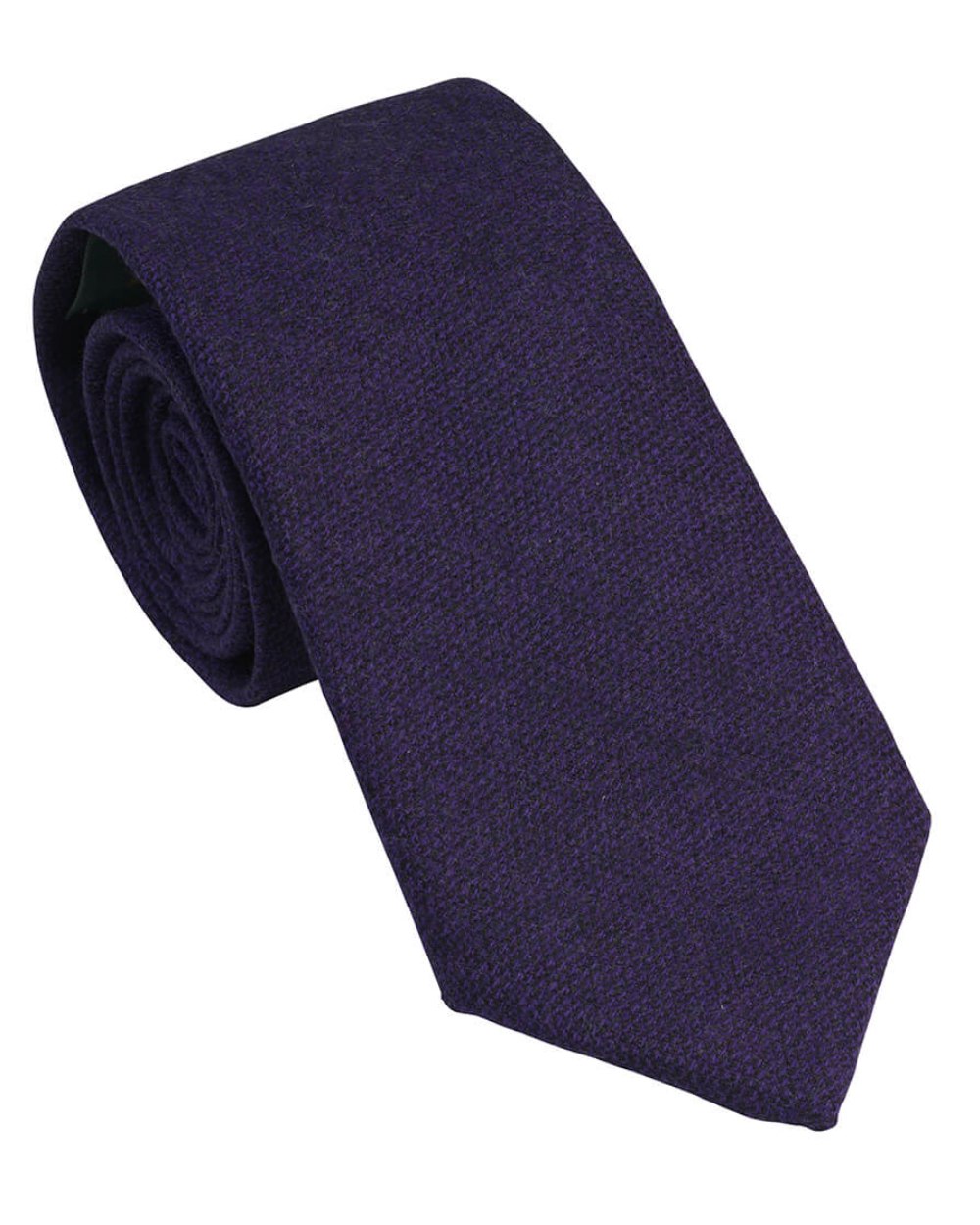 Purple Coloured Laksen Celtic Tweed Tie On A White Background #colour_purple
