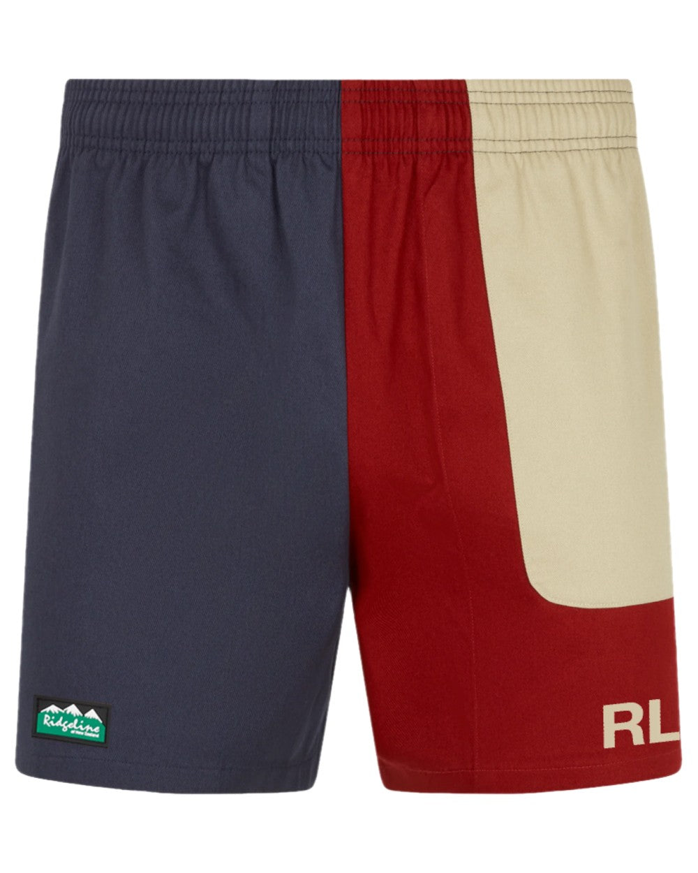 Navy Multi coloured Ridgeline Backslider Shorts on white background #colour_navy-multi