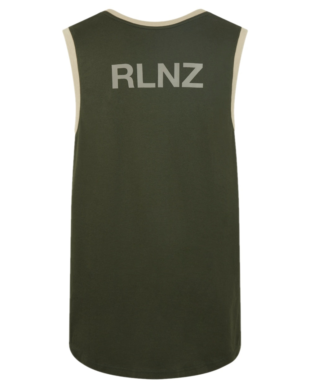 Olive Multi coloured Ridgeline Backslider Singlet Top on white background #colour_olive-multi