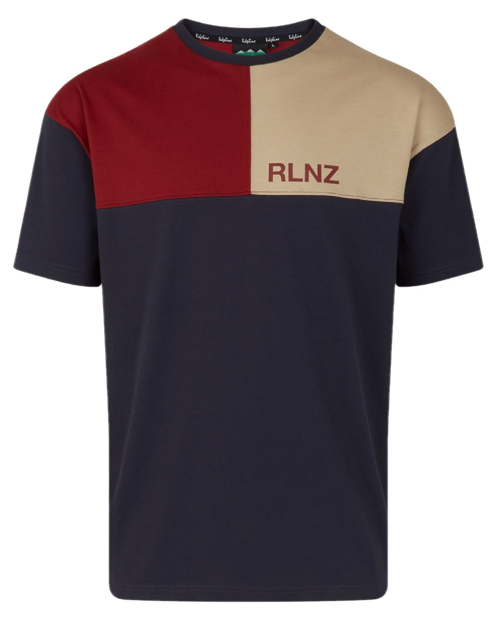 Navy Multi coloured Ridgeline Backslider T-Shirt on white background #colour_navy-multi