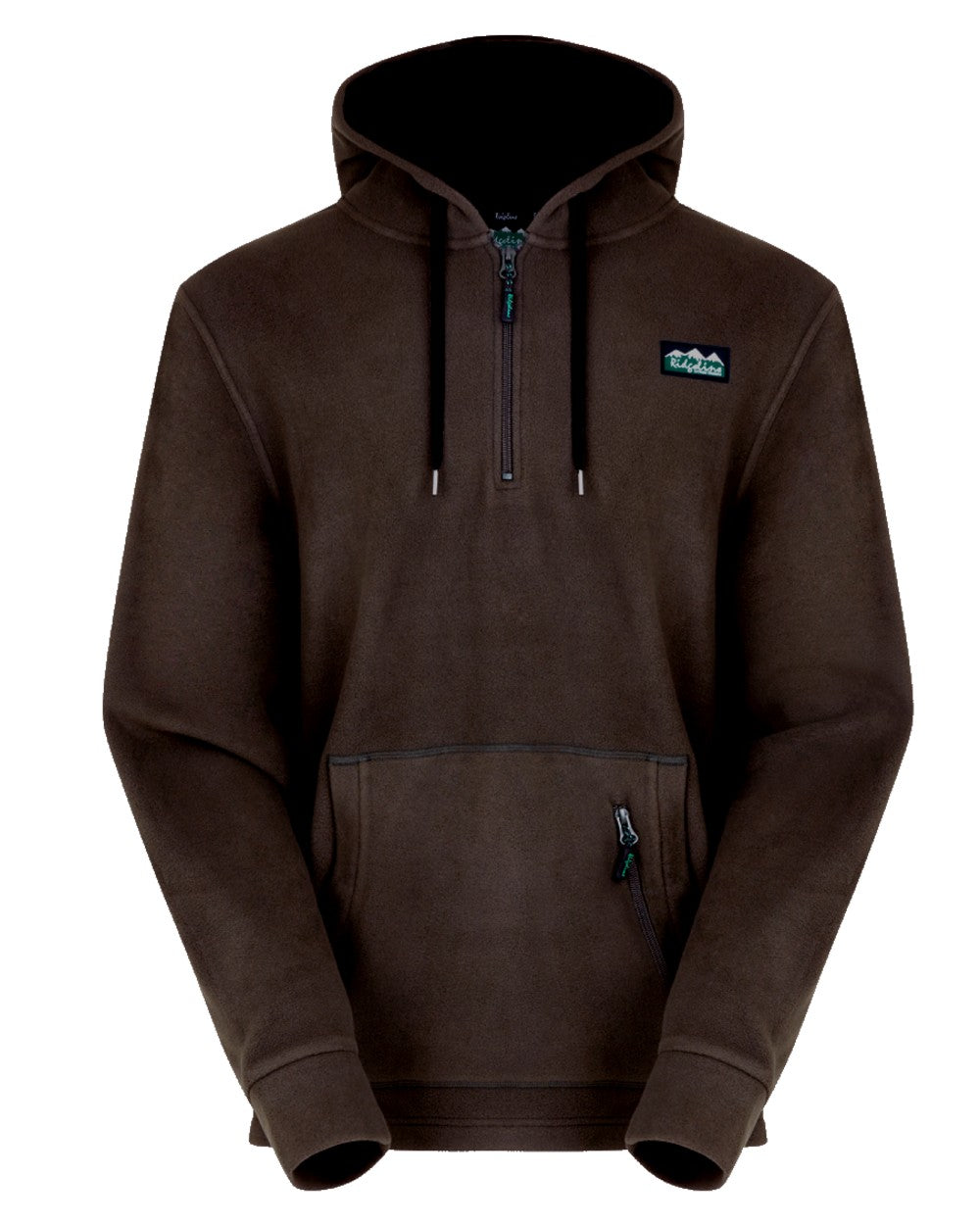 Bark Coloured Ridgeline Ballistic Hooded Fleece on white background #colour_bark