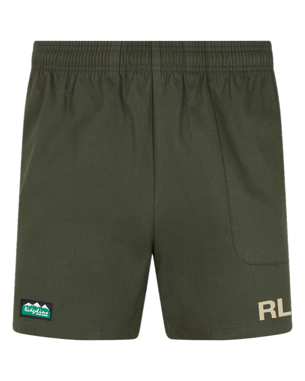 Olive coloured Ridgeline Hose Down Shorts on white background #colour_olive