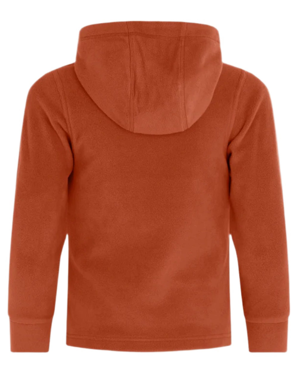 Russet coloured Ridgeline Kids Ballistic Long Sleeve Hoodie on white background #colour_russet