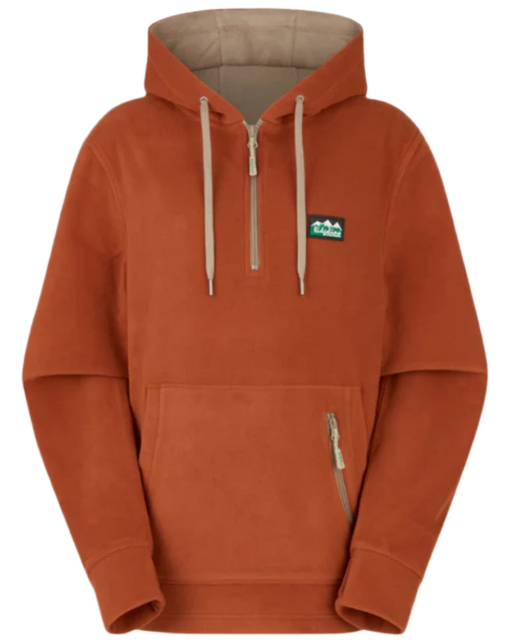 Russet Coloured Ridgeline Ladies Ballistic Hoodie on white background #colour_russet