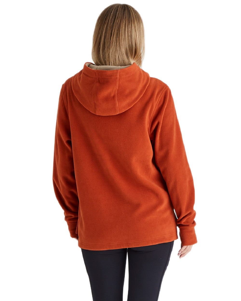 Russet Coloured Ridgeline Ladies Ballistic Hoodie on white background #colour_russet