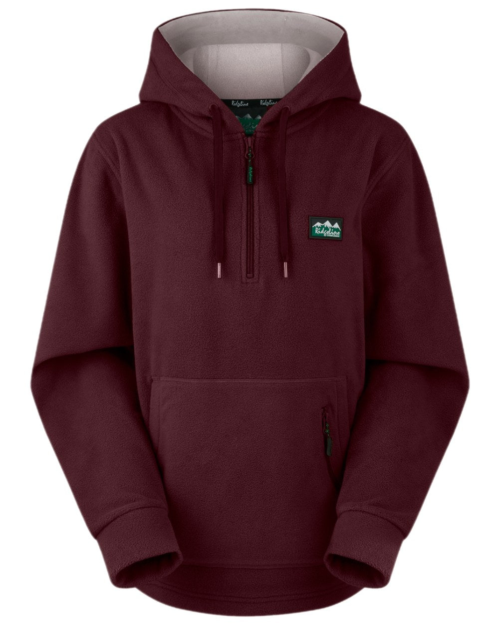 Winter Berry Coloured Ridgeline Ladies Ballistic Hoodie on white background #colour_winter-berry