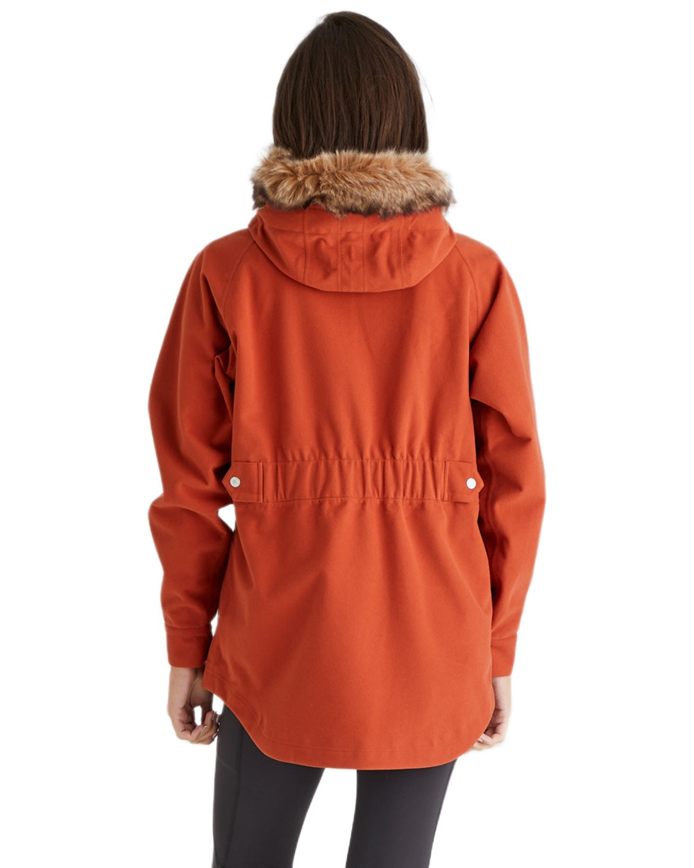 Russet Coloured Ridgeline Ladies Monsoon Nordic Jacket on white background #colour_russet