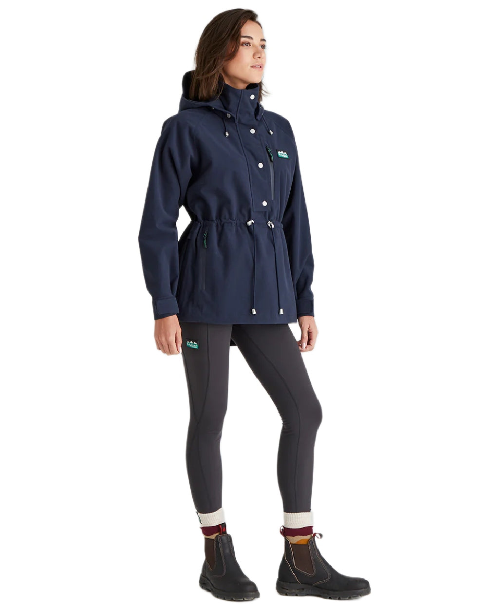 Navy Coloured Ridgeline Ladies Monsoon Nordic Smock on white background #colour_navy