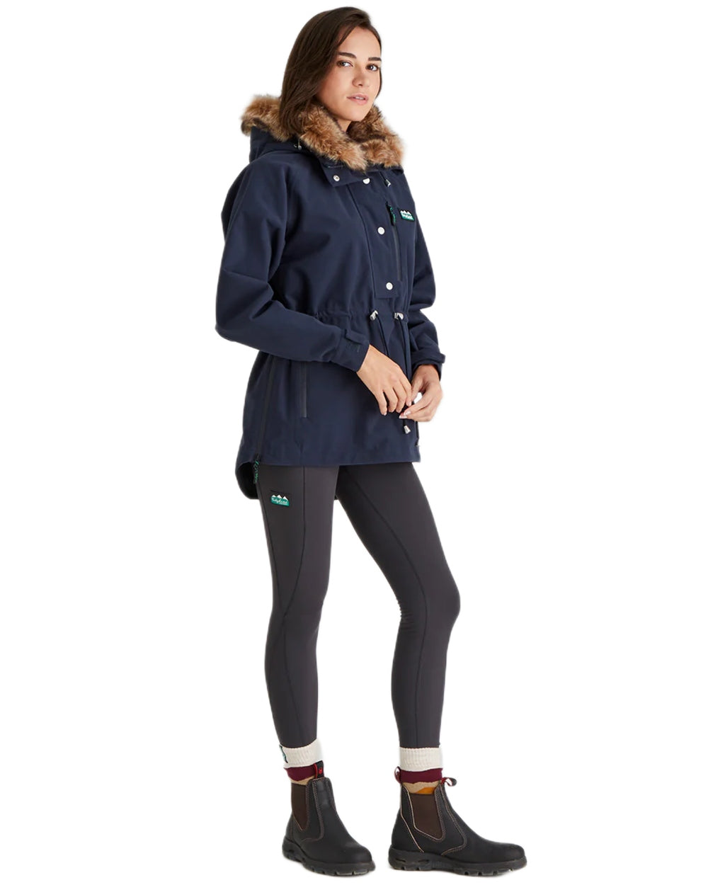 Navy Coloured Ridgeline Ladies Monsoon Nordic Smock on white background #colour_navy