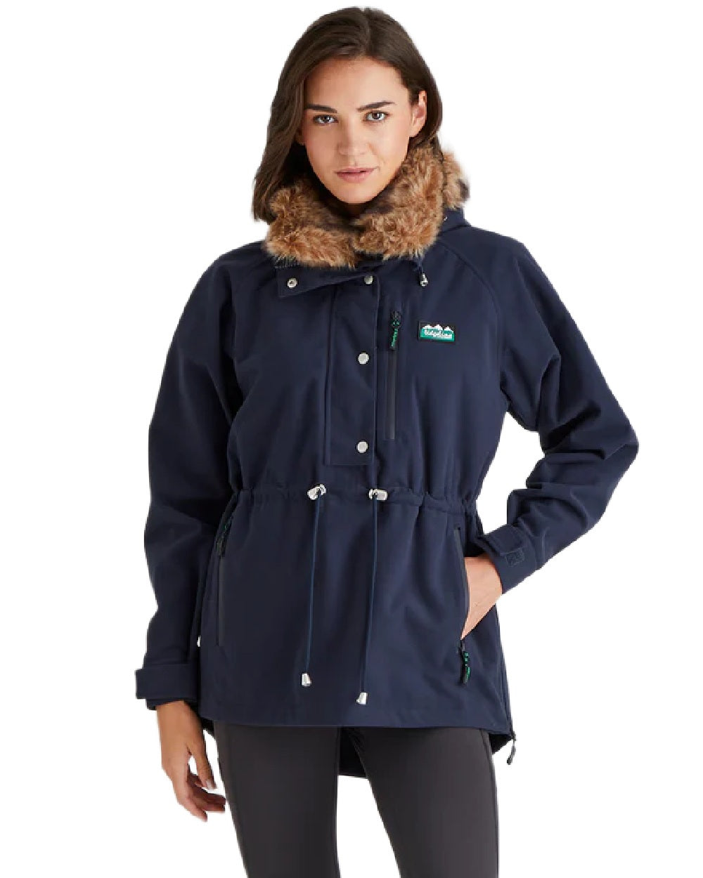 Navy Coloured Ridgeline Ladies Monsoon Nordic Smock on white background #colour_navy